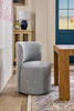 Zola Gliding Dining Chair with Polyester Fabric - Grey | Chaise de salle à manger coulissante Zola en tissu de polyester - grise
