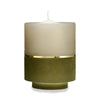 Green 6" Glass Candle Holder|Bougeoir en verre vert de 6 po|17392OVS