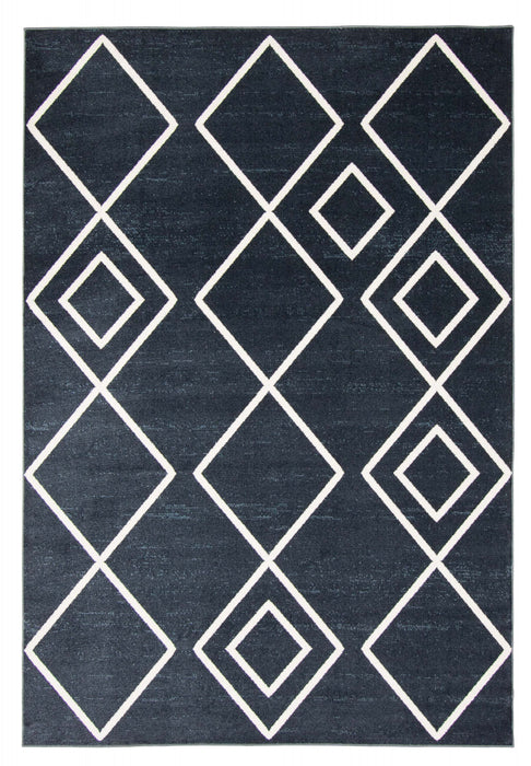 Kenza Blue Machine Washable Area Rug - 6'0\" x 9'0\"