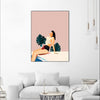 "Sunday" Canvas Framed Black 18x24 Wall Art
