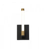Infiniti Matte Black & Brass 1-Light Integrated LED Sconce