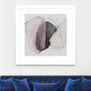 "Tickled With Pink" Matted and Framed White 36x36 Wall Art