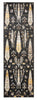 Pine Black Machine Washable Area Rug - 2'6" x 8'0"