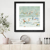 "Summer Confetti Ii" Matted and Framed Black 36x36 Wall Art