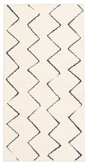 Kimi Blue-Ivory 2'8\" x 4'11\" Area Rug