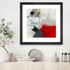 "The Mountain Comes To You" Matted and Framed Black 30x30 Wall Art