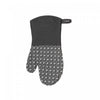 Silicon Print Oven Mitt Geo Grey - Set of 4|Mitaines de four en silicone gris à motif géométrique - ensemble de 4