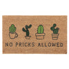 Coir Door Mat No Pricks Allowed Floormat|Paillasson en fibre de coco « No Pricks Allowed »