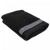 Luxury Stitch Bath Towel 30 x 60 Black - Set of 2 Towels|Serviette de bain brodée luxueuse 30 x 60 noire - ensemble de 2 serviettes