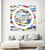 "Smoke Circus Iv" Giant Art 72x72 Wall Art