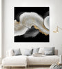 "White Swirls" Giant Art 54x54 Wall Art