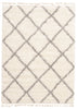 Helma Diamond Cream Shag 3'11" X 5'11" Area Rug