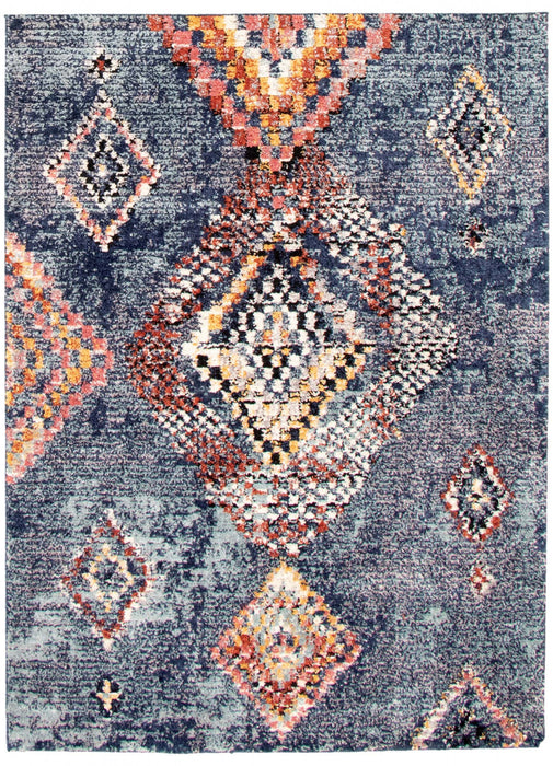 Makondo Mosaique Blue Area Rug - 5'3\" x 7'3\"