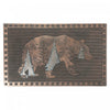 Rubber Evergreen Bear Floormat|Tapis de plancher orné d’une silhouette d’ours remplie de conifères, en caoutchouc