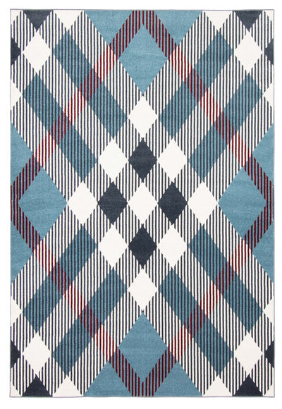 Kors Blue Machine Washable Area Rug - 3'0" x 5'0"
