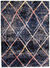 Makondo Abstract Navy Blue Area Rug - 8'0" x 10'0"