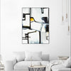 "The A Line Ii" Canvas Framed Black 18x24 Wall Art