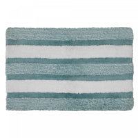 Microfibre Striped Bathmat Blue 20 x 32