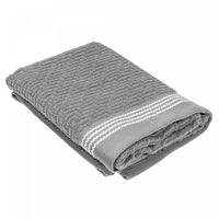 Luxury Stitch Bath Towel 30 x 60 Light Grey - Set of 2 Towels