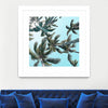 "Palm 03" Matted and Framed White 36x36 Wall Art