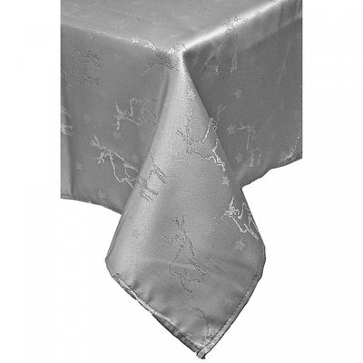 Lurex Tablecloth 60" x 90" Silver Reindeer|Nappe 60 po x 90 po en LurexMC ornée de rennes argentés