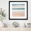 "Beach, Sea, Sky" Matted and Framed Black 30x30 Wall Art