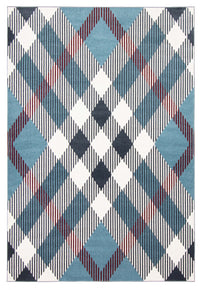 Kors Blue Machine Washable Area Rug - 5'0