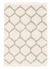 Helma Trellis Cream Shag 5'3" X 7'3" Area Rug
