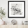 "Transparent Onyx" Matted and Framed Black 30x30 Wall Art