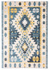 Mosaic Taupe/Blue Machine Washable Area Rug - 8'0" x 10'0"