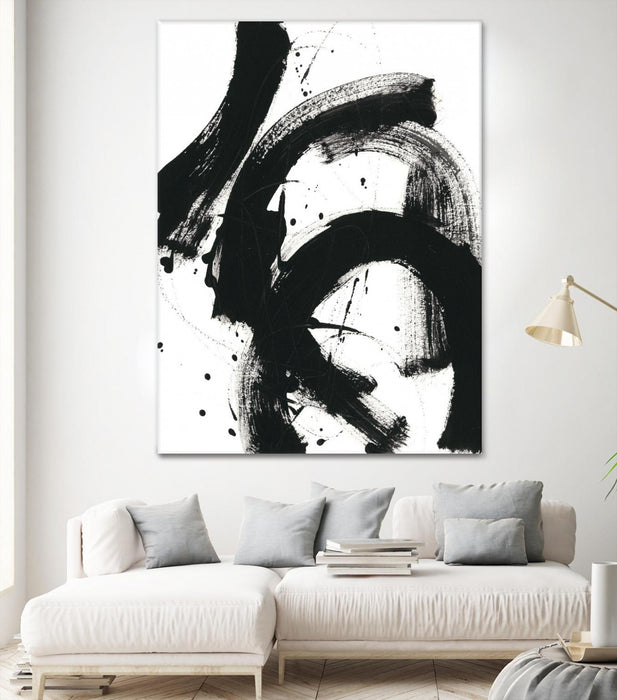 \"Onyx Gesture Ii\" Giant Art 72x54 Wall Art