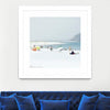 "Troia" Matted and Framed White 30x30 Wall Art