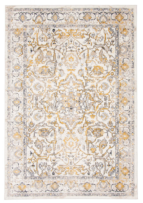 Legacy Ivory Machine Washable Area Rug - 6'0\" x 9'0\"