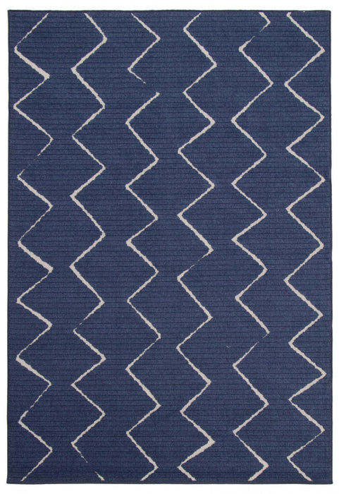 Kimi Blue 6'7\" x 9'6\" Area Rug