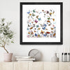 "Papillon" Matted and Framed Black 36x36 Wall Art