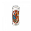 Religious Candle White Mary Emblem - Set of 2|Chandelle religieuse blanche avec image de Marie - ensemble de 2