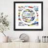 "Smoke Circus Iv" Matted and Framed Black 36x36 Wall Art