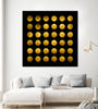 "Golden Spots Black" Giant Art 72x72 Wall Art