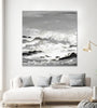 "Rocks And Waves" Giant Art 72x72 Wall Art