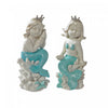 Polyresin Mermaid Sitting on Coral Figurine |Figurine en polyrésine d’une sirène assise sur un corail