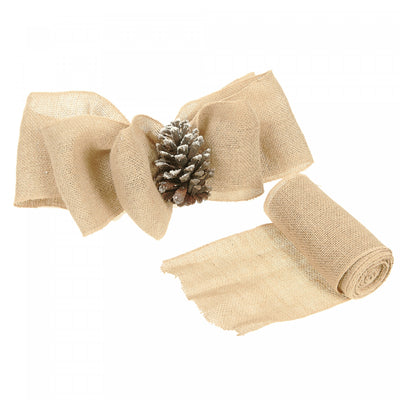 Burlap Ribbon Natural 20" x 5 Yd Crafts|Ruban en jute naturelle 20 po x 5 verges