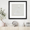 "Serene Seaside Ii Tan" Matted and Framed Black 36x36 Wall Art