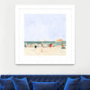 "Family Vacation Ii" Matted and Framed White 36x36 Wall Art