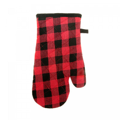 Cotton Oven Mitt Buffalo - Set of 2 Kitchen Linen|Mitaine de four en coton à point à carreaux - ensemble de 2