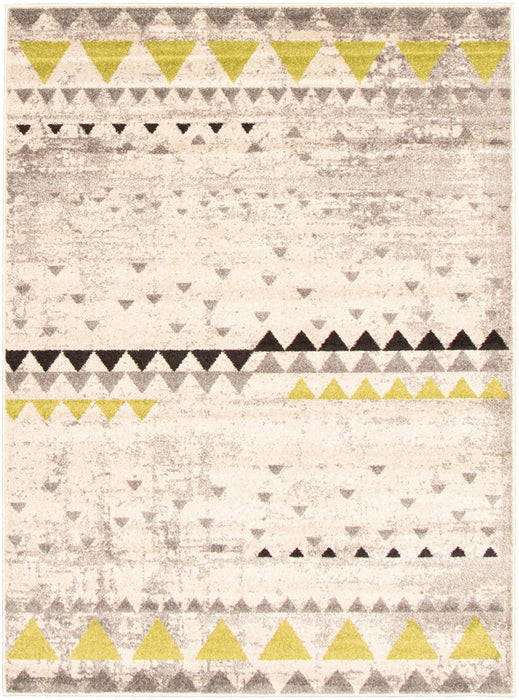 Raja Ivory-Green Area Rug - 5'3\" x 7'3\"