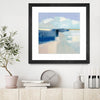 "Sand And Sky" Matted and Framed Black 36x36 Wall Art