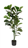 Artificial 47\" Fiddle Leaf Indoor & Outdoor In Black Pot