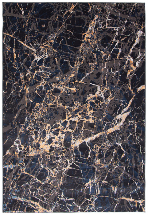 Black Marble Area Rug - 8'0\" x 10'0\"