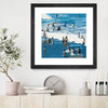 "Surf's Up" Matted and Framed Black 30x30 Wall Art