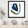 "Mediterranean Agate A" Matted and Framed Black 36x36 Wall Art